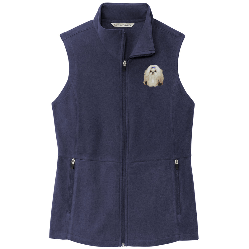 Shih Tzu Embroidered Women's Fleece Vest