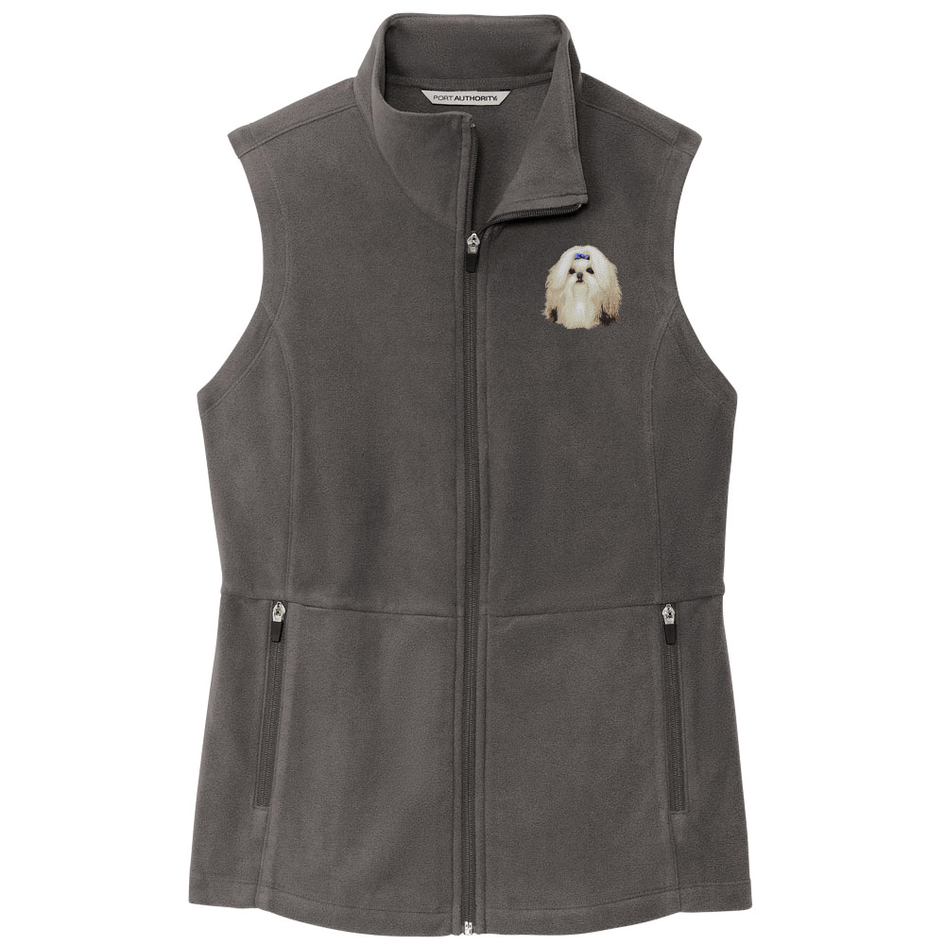 Shih Tzu Embroidered Women's Fleece Vest