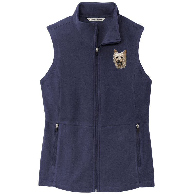 Silky Terrier Embroidered Women's Fleece Vest