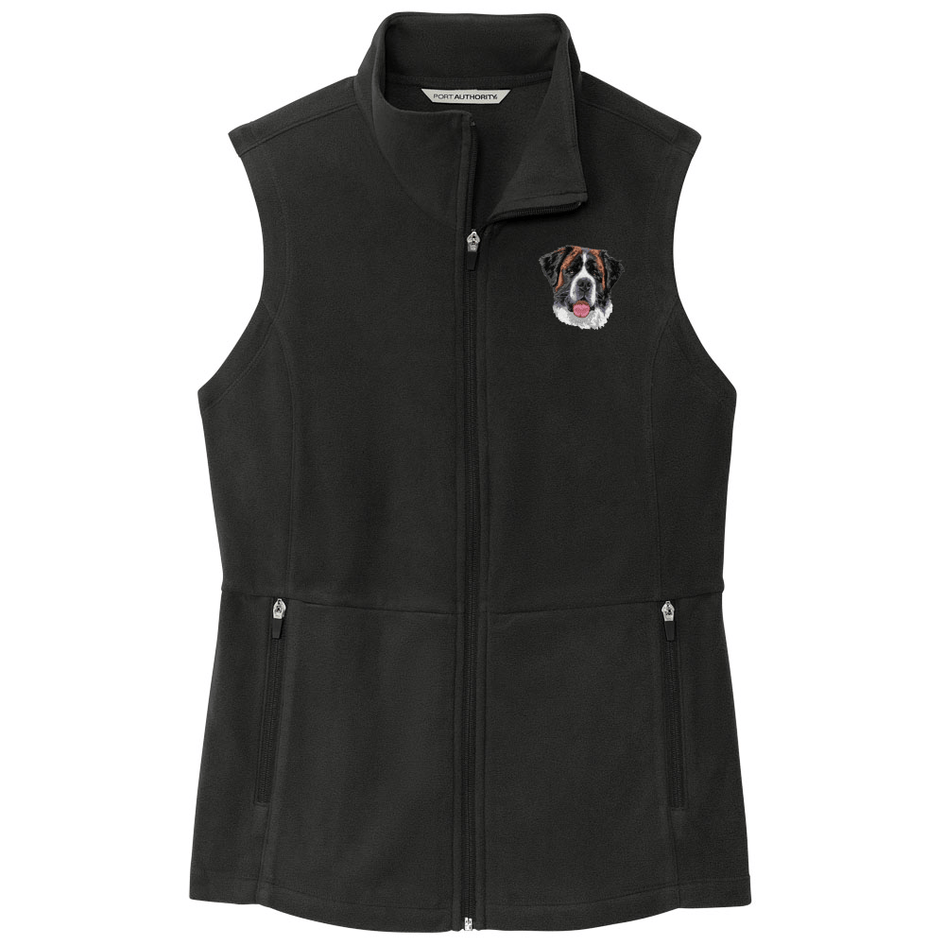 Saint Bernard Embroidered Women's Fleece Vest
