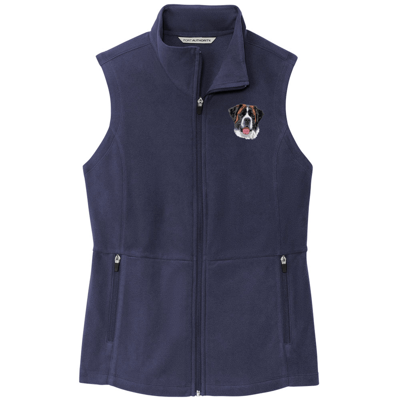 Saint Bernard Embroidered Women's Fleece Vest