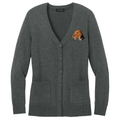 Airedale Terrier Embroidered Button-Up Cardigan Sweater