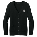 Alaskan Malamute Embroidered Button-Up Cardigan Sweater