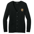 Australian Shepherd Embroidered Button-Up Cardigan Sweater