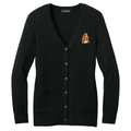 Basset Hound Embroidered Button-Up Cardigan Sweater