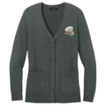 Bedlington Terrier Embroidered Button-Up Cardigan Sweater