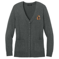 Belgian Tervuren Embroidered Button-Up Cardigan Sweater