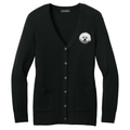Bichon Frise Embroidered Button-Up Cardigan Sweater