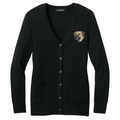 Boerboel Embroidered Button-Up Cardigan Sweater