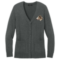 Borzoi Embroidered Button-Up Cardigan Sweater
