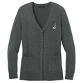 Boston Terrier Embroidered Button-Up Cardigan Sweater
