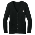 Chihuahua Embroidered Button-Up Cardigan Sweater