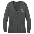 Chinese Crested Embroidered Button-Up Cardigan Sweater
