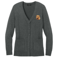 Chinese Shar-Pei Embroidered Button-Up Cardigan Sweater