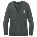 Collie Embroidered Button-Up Cardigan Sweater