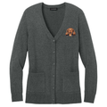 Dachshund Embroidered Button-Up Cardigan Sweater