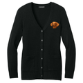 Dachshund Embroidered Button-Up Cardigan Sweater