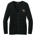 Dachshund Embroidered Button-Up Cardigan Sweater