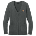 Dachshund Embroidered Button-Up Cardigan Sweater