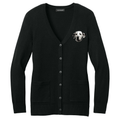 Dalmatian Embroidered Button-Up Cardigan Sweater