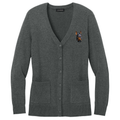Doberman Pinscher Embroidered Button-Up Cardigan Sweater