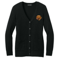 Dogue de Bordeaux Embroidered Button-Up Cardigan Sweater