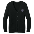 Flat-Coated Retriever Embroidered Button-Up Cardigan Sweater