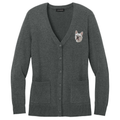 French Bulldog Embroidered Button-Up Cardigan Sweater