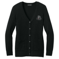 Irish Water Spaniel Embroidered Button-Up Cardigan Sweater