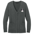 Japanese Chin Embroidered Button-Up Cardigan Sweater