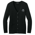Kerry Blue Terrier Embroidered Button-Up Cardigan Sweater