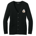 Maltese Embroidered Button-Up Cardigan Sweater