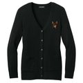 Miniature Pinscher Embroidered Button-Up Cardigan Sweater
