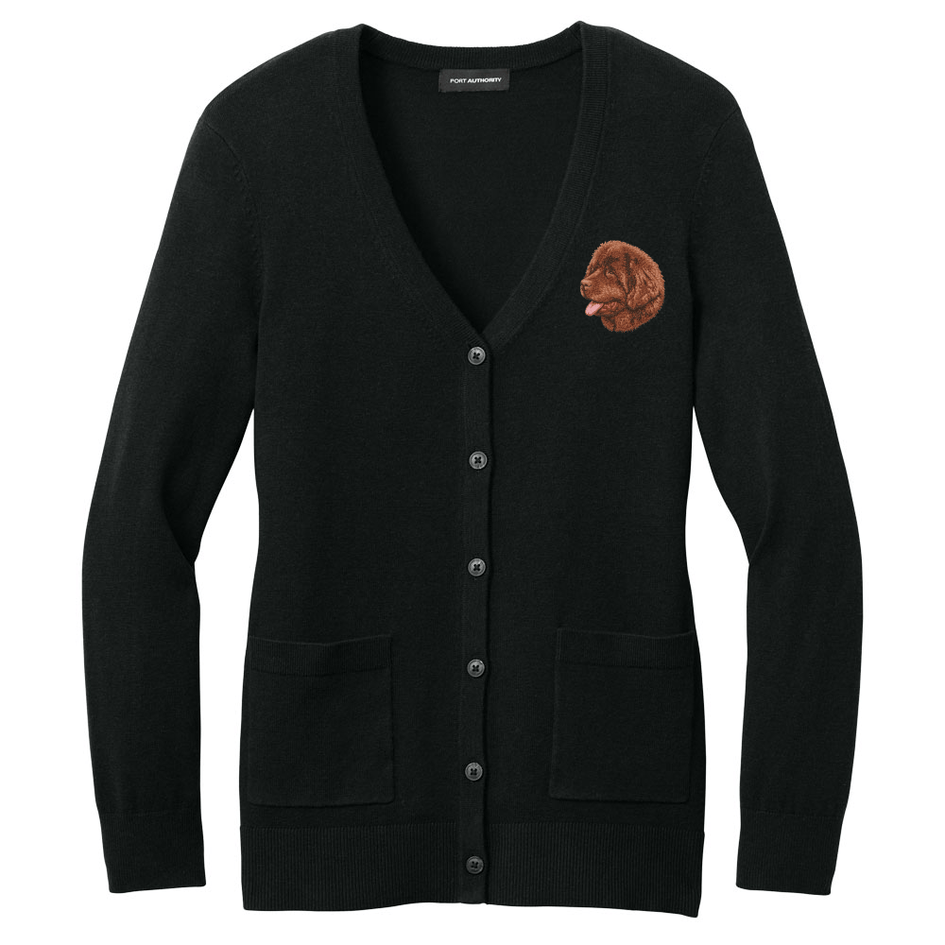 Newfoundland Embroidered Button-Up Cardigan Sweater
