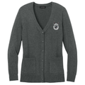Norwegian Elkhound Embroidered Button-Up Cardigan Sweater