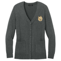 Norwich Terrier Embroidered Button-Up Cardigan Sweater