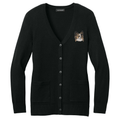 Papillon Embroidered Button-Up Cardigan Sweater