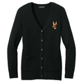 Pharaoh Hound Embroidered Button-Up Cardigan Sweater