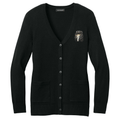 Saluki Embroidered Button-Up Cardigan Sweater