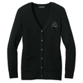 Schipperke Embroidered Button-Up Cardigan Sweater