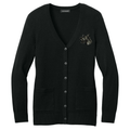 Scottish Terrier Embroidered Button-Up Cardigan Sweater