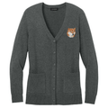 Shiba Inu Embroidered Button-Up Cardigan Sweater