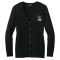 Saint Bernard Embroidered Button-Up Cardigan Sweater