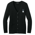 Toy Fox Terrier Embroidered Button-Up Cardigan Sweater