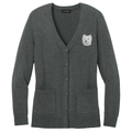 West Highland White Terrier Embroidered Button-Up Cardigan Sweater