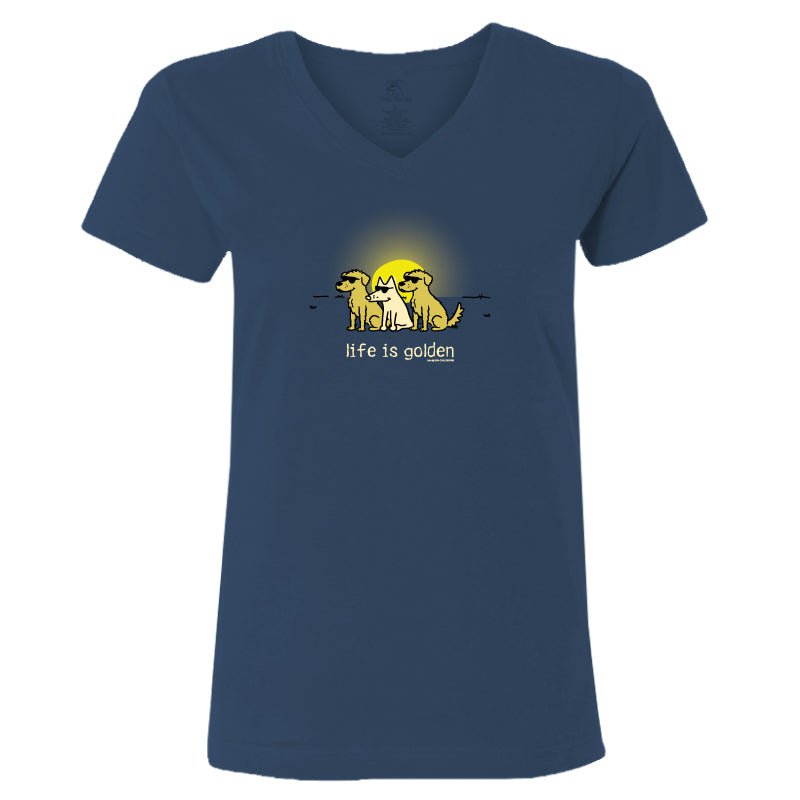 Life is Golden - Ladies T-Shirt V-Neck