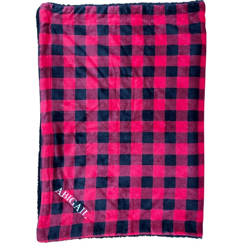 Personalized Buffalo Plaid Holiday Blanket