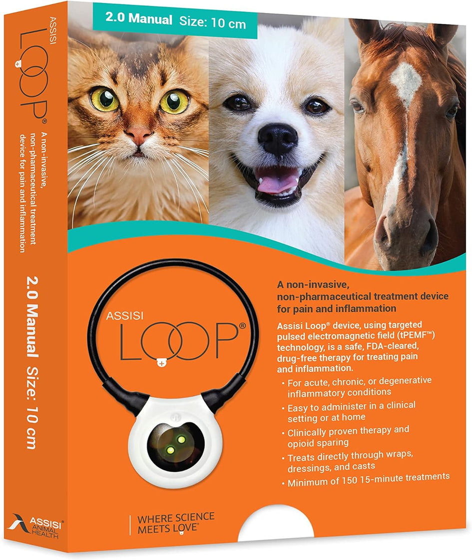Assisi Loop 2.0 Manual Size: 10 cm Drug Free Therapy Treats Pain and Inflammation Acute or Chronic Conditions 150 Treatments, 1 Count (Pack of 1)