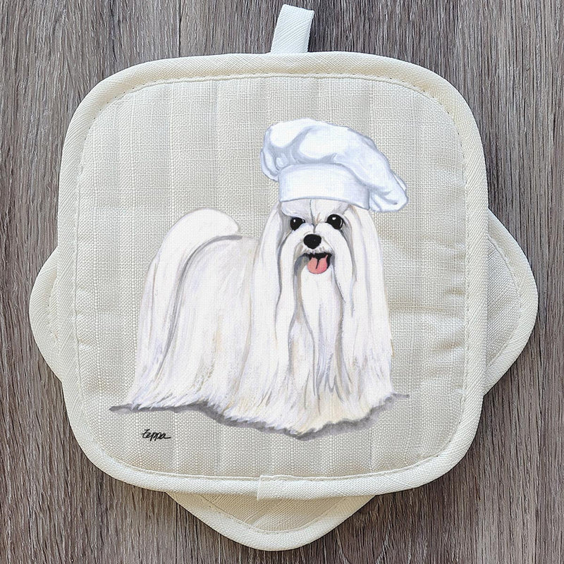 Maltese  Pot Holder Set