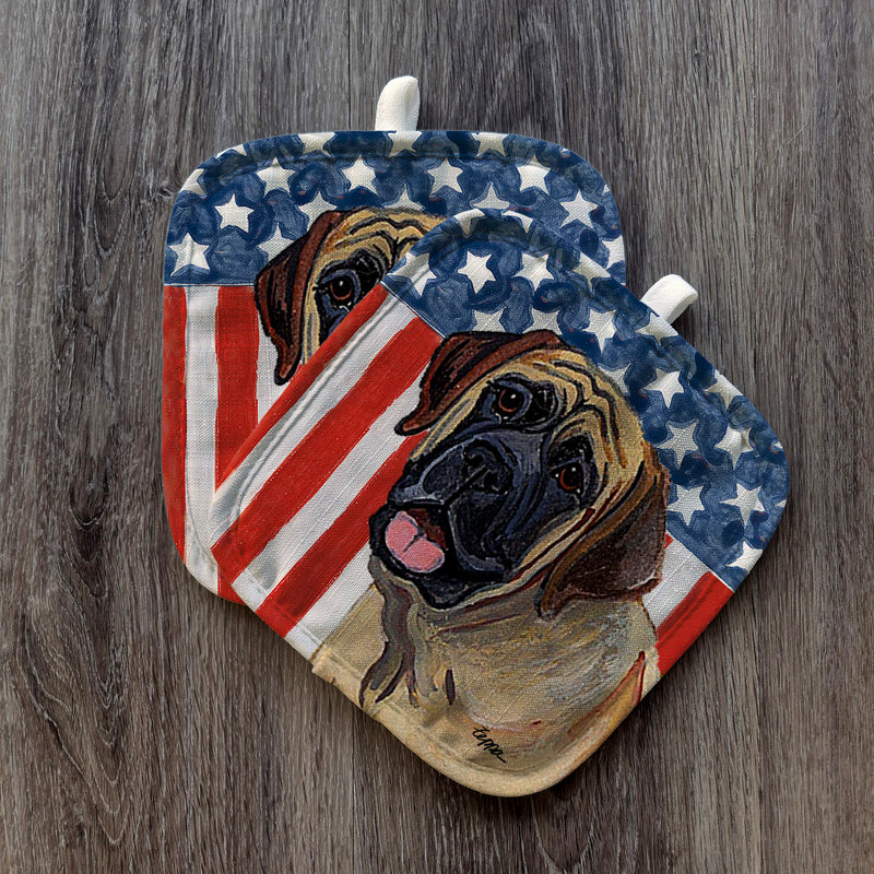 Mastiff  Americana Pot Holder Set